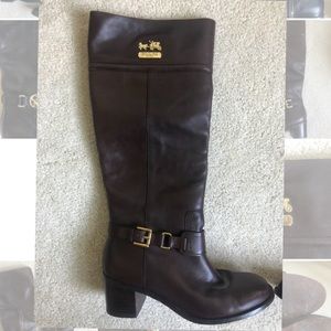 Coach leather boots